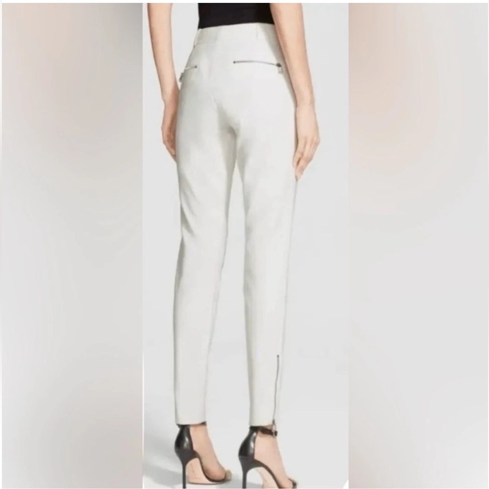 Veronica Beard Tailored White Ankle Zip Skinny Pants Size 2 - Picture 1 of 10